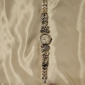 Brighton Silver Floral Women's Watch